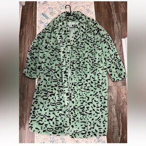 Dollskill capsule faux fur mint green coat medium